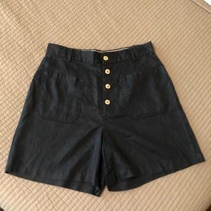 Tommy Hilfiger Highwaisted  Navy Linen Shorts